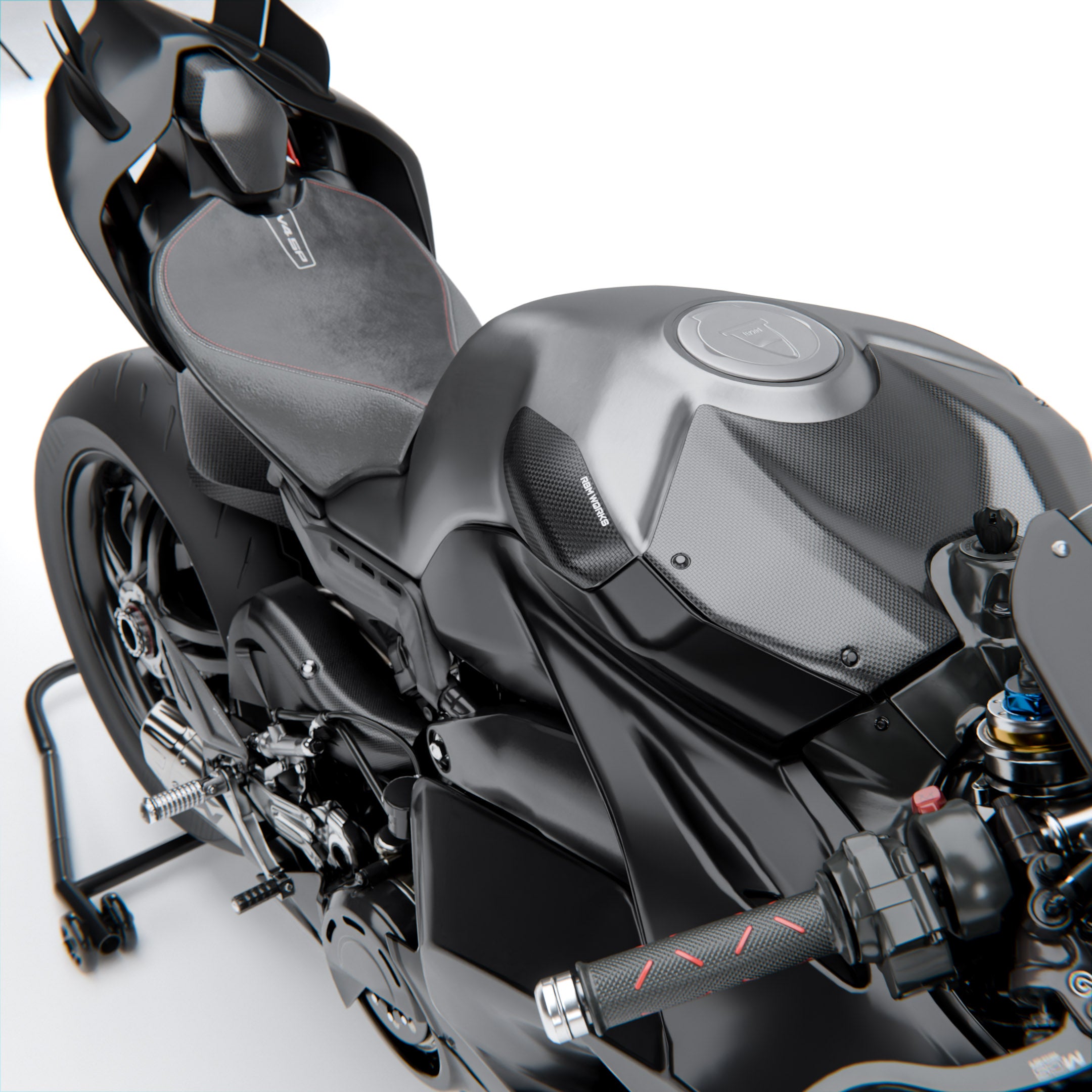Ducati Panigale / Streetfighter V4 (2018-2021) – FUEL TANK SLIDERS CARBON FIBER