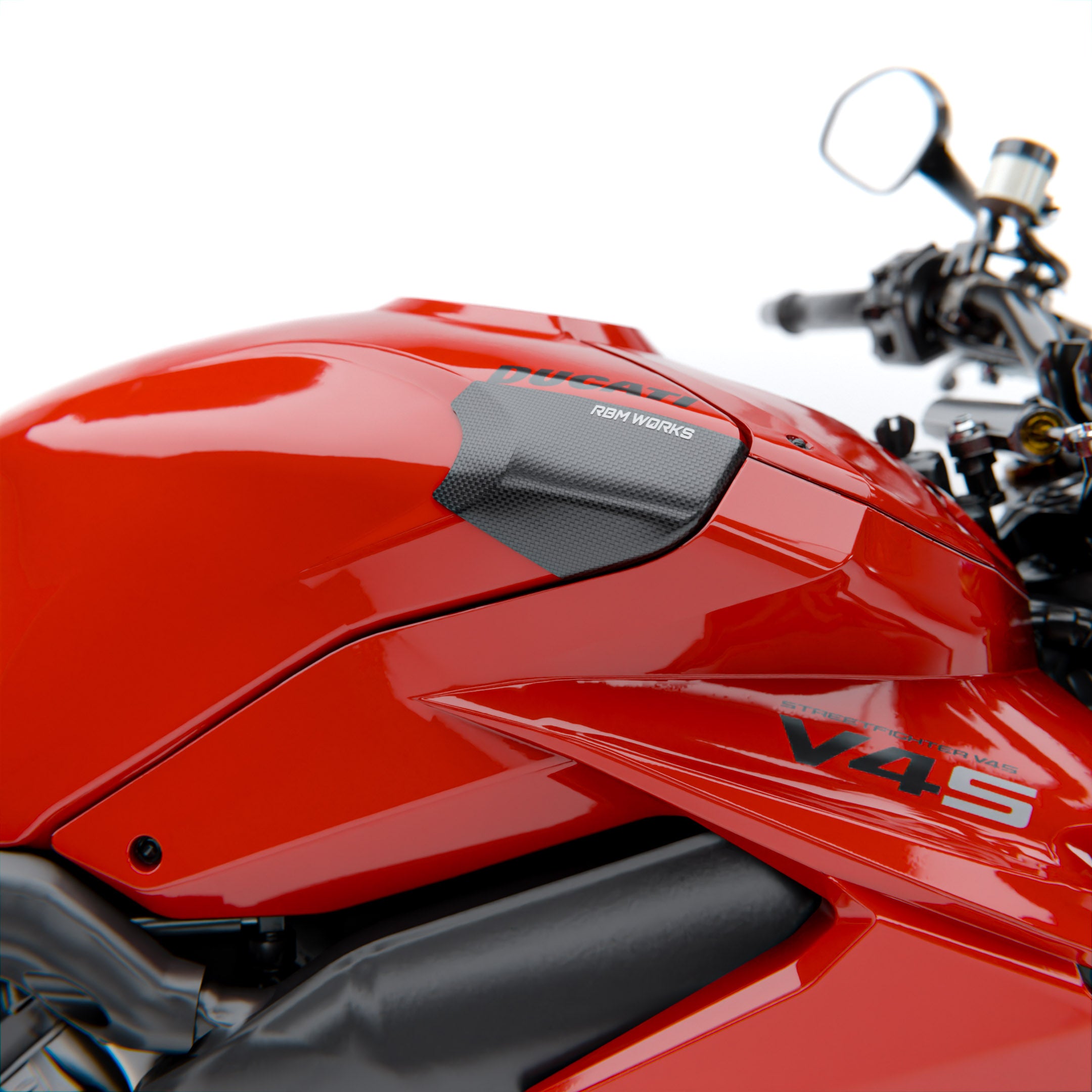 Ducati Panigale / Streetfighter V4 (2022-2024) – PROTECTIONS DE RÉSERVOIR EN FIBRE DE CARBONE