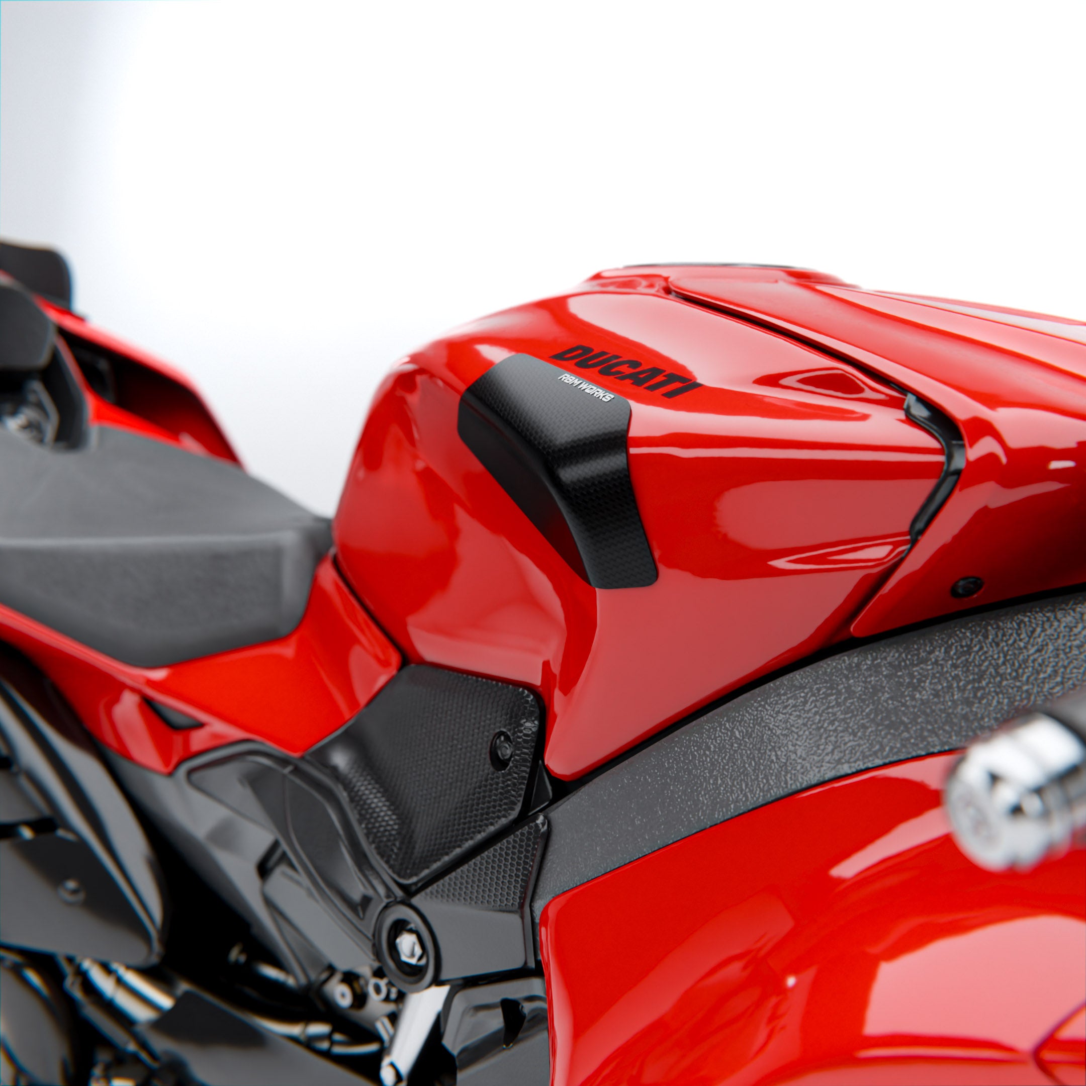 Ducati Panigale / Streetfighter V4 (2025+) – PROTECTIONS LATÉRALES DE RÉSERVOIR EN FIBRE DE CARBONE