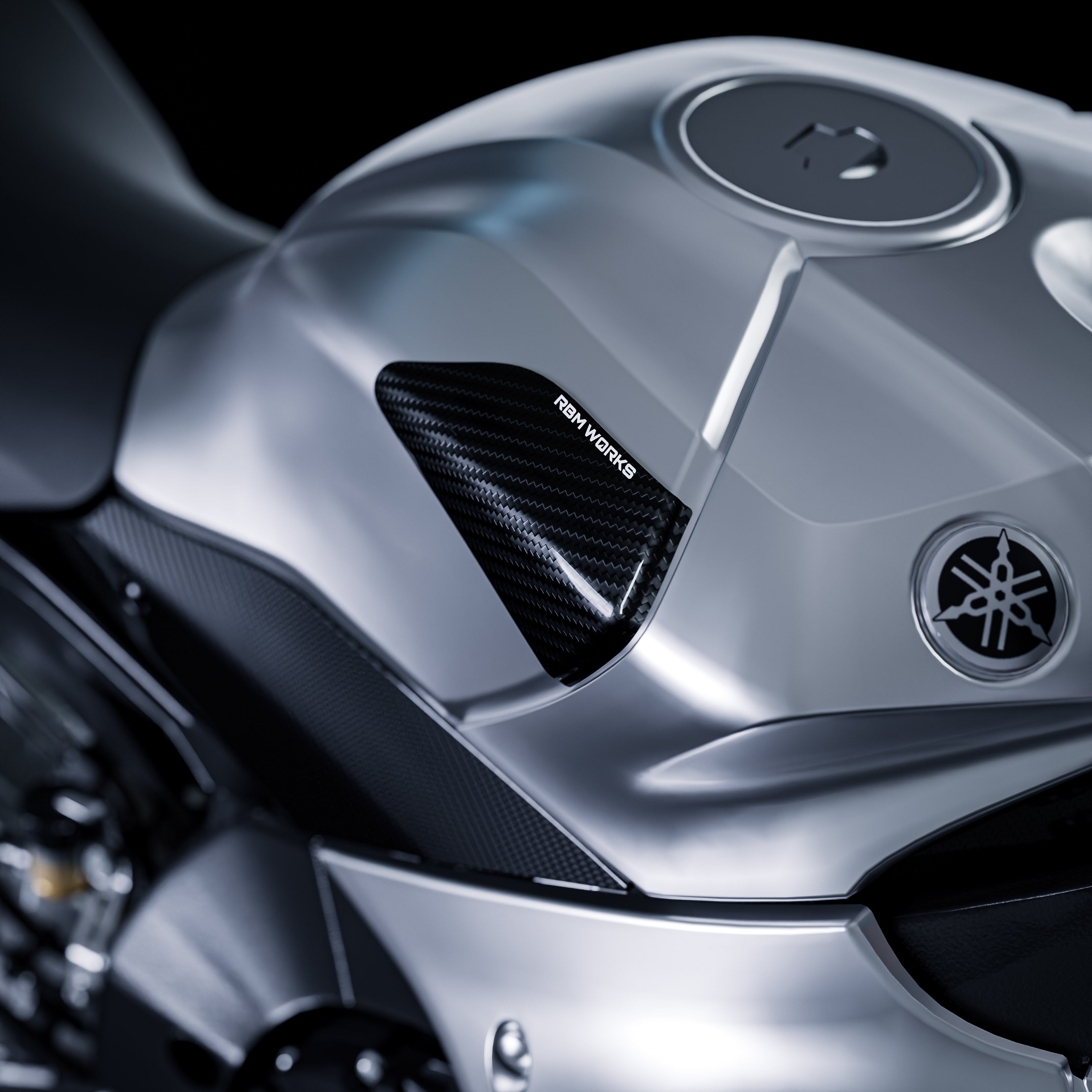 Yamaha R1 (2015-2025) – FUEL TANK SLIDERS CARBON FIBER