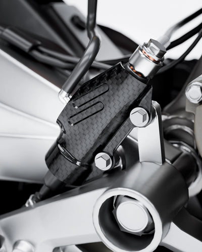 Aprilia RS457 / Tuono - Cache maître-cylindre de frein arrière en fibre de carbone