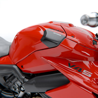 Ducati Panigale / Streetfighter V4 (2022-2024) – PROTECTIONS DE RÉSERVOIR EN FIBRE DE CARBONE