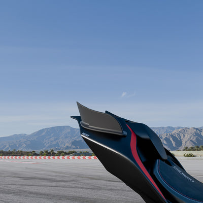 Ducati Panigale V4 rear view with RBM WORKS aerodynamic tail fin aleron