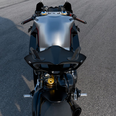 Track Ducati Panigale V4 fitted with RBM WORKS tail winglet spoiler