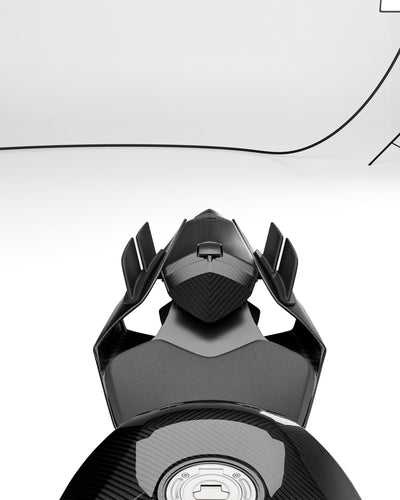 RBM WORKS R1 aerodynamic tail winglet aleron mounted on tail section