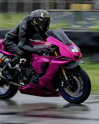 Track Yamaha R1 featuring MotoGP-inspired winglet aleron spoiler by RBM WORKS