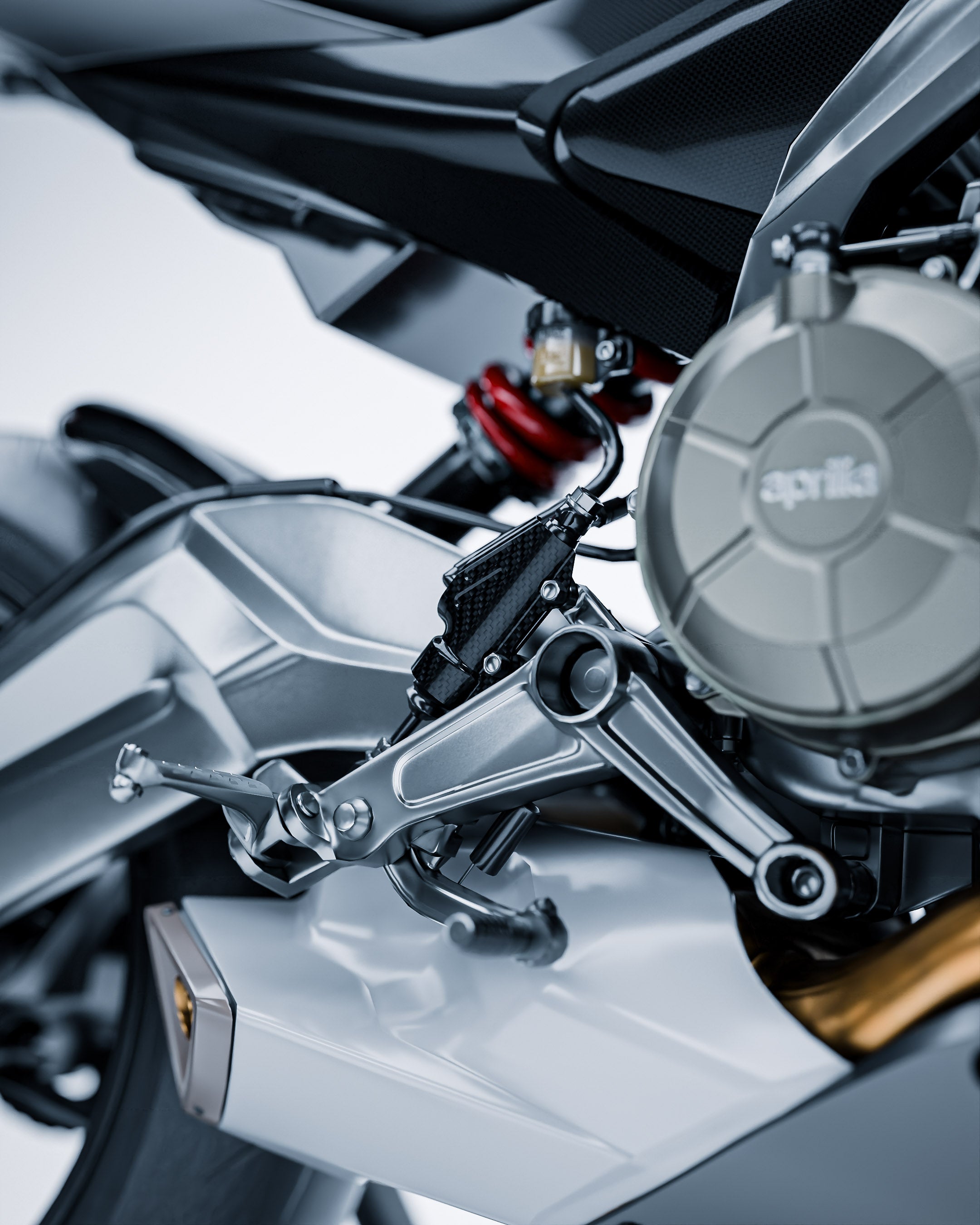 Aprilia RS660 / Tuono - Couvercle de maître-cylindre de frein arrière en fibre de carbone